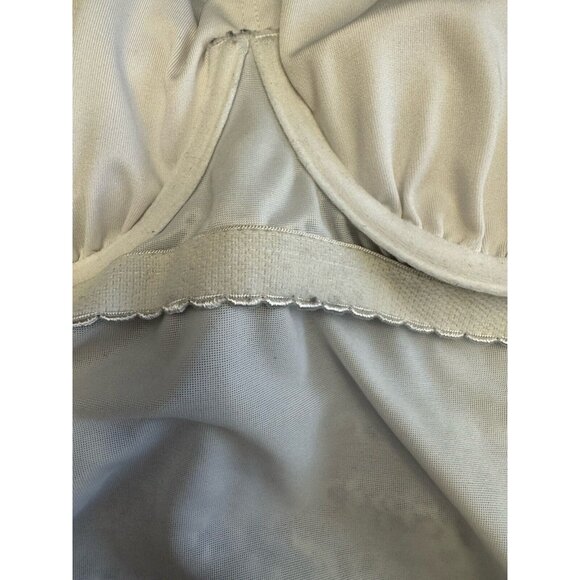 Lands End Tankini Swimsuit Top Size 10 Blue White Floral Stay Put Lined Modest - Picture 9 of 11